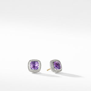 Earrings with Amethyst and Diamonds