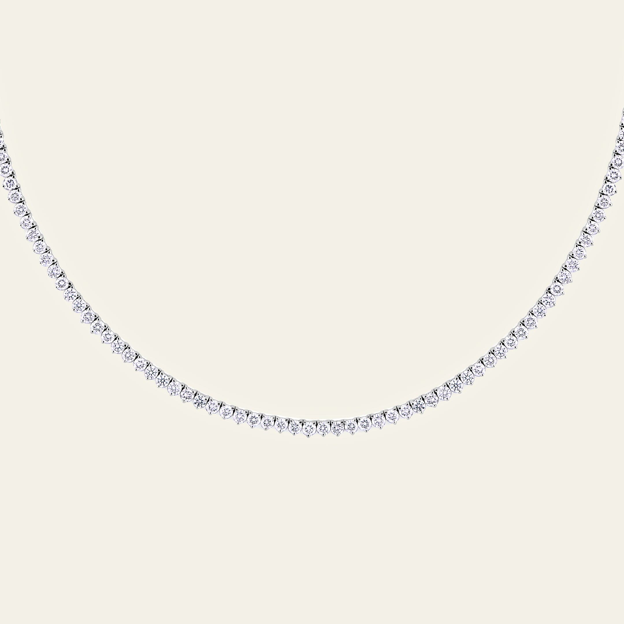 Elara 6.8 Carat Diamond Tennis Necklace