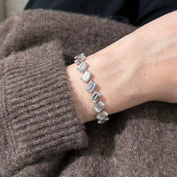 Ella Angled-Set 24 Carat Diamond Tennis Bracelet