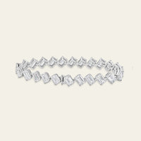 Ella Angled-Set 24 Carat Diamond Tennis Bracelet