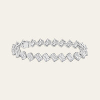 Ella Angled-Set 24 Carat Diamond Tennis Bracelet