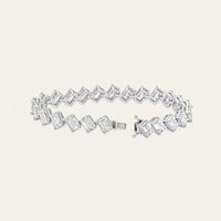 Ella Angled-Set 24 Carat Diamond Tennis Bracelet
