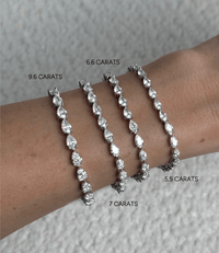 Esme 9.5 Carat Pear-Shaped Diamond Tennis Bracelet
