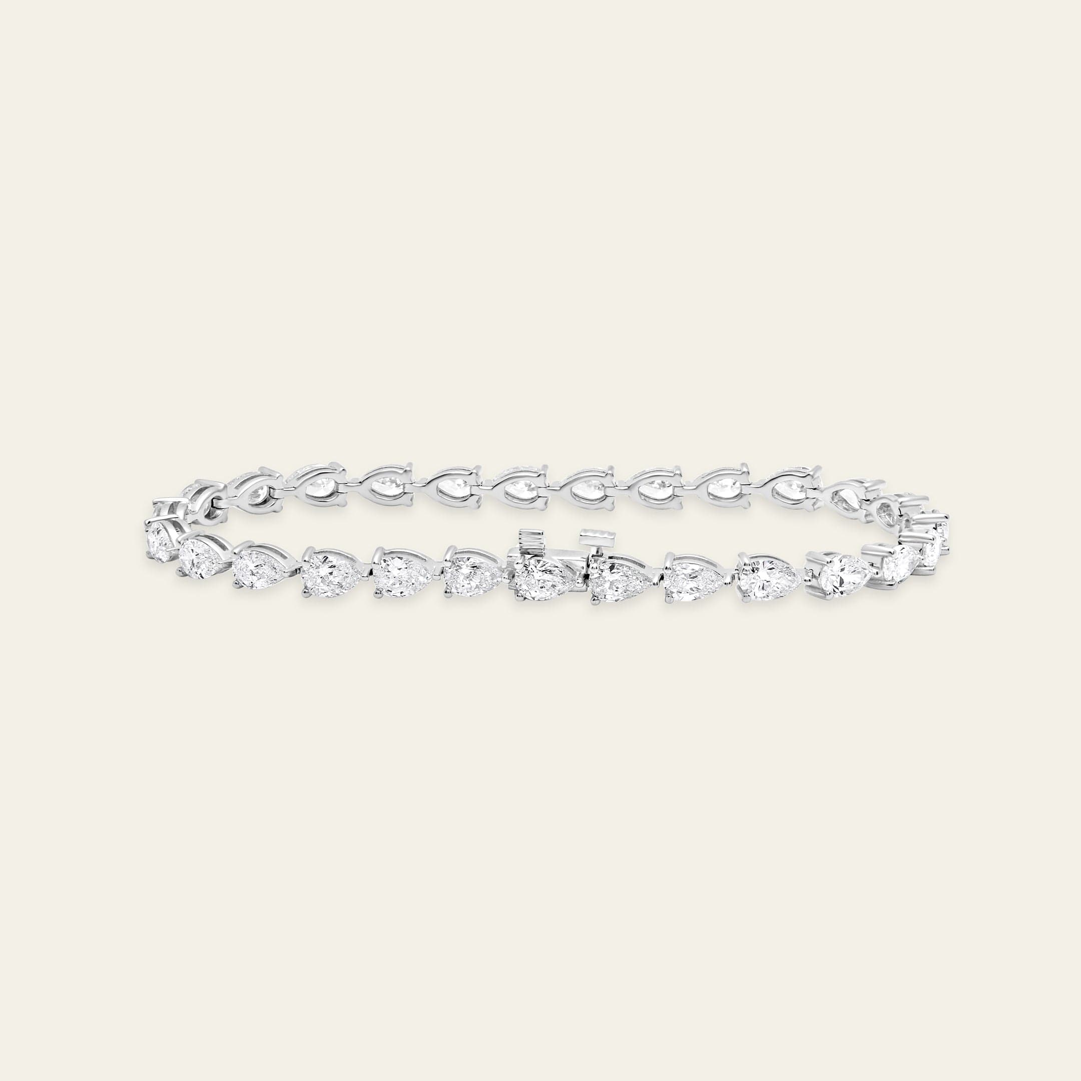 Esme 7 Carat Pear-Shaped Diamond Tennis Bracelet