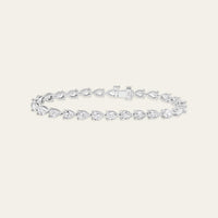 Esme 7 Carat Pear-Shaped Diamond Tennis Bracelet