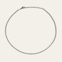 Estelle 4.8 Carat Round Diamond Tennis Necklace