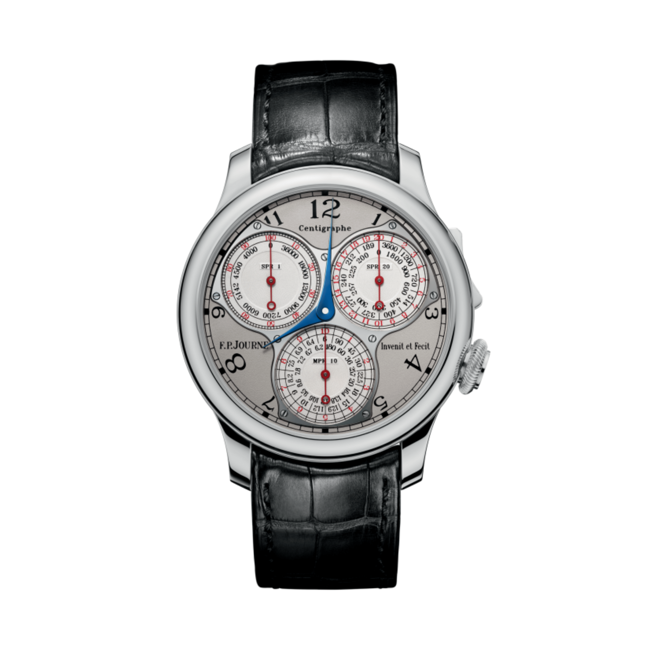 F.P. Journe Centigraphe Souverain Ref. CT Platinum White Gold and Whitened Guilloché Silver Dial (2008)