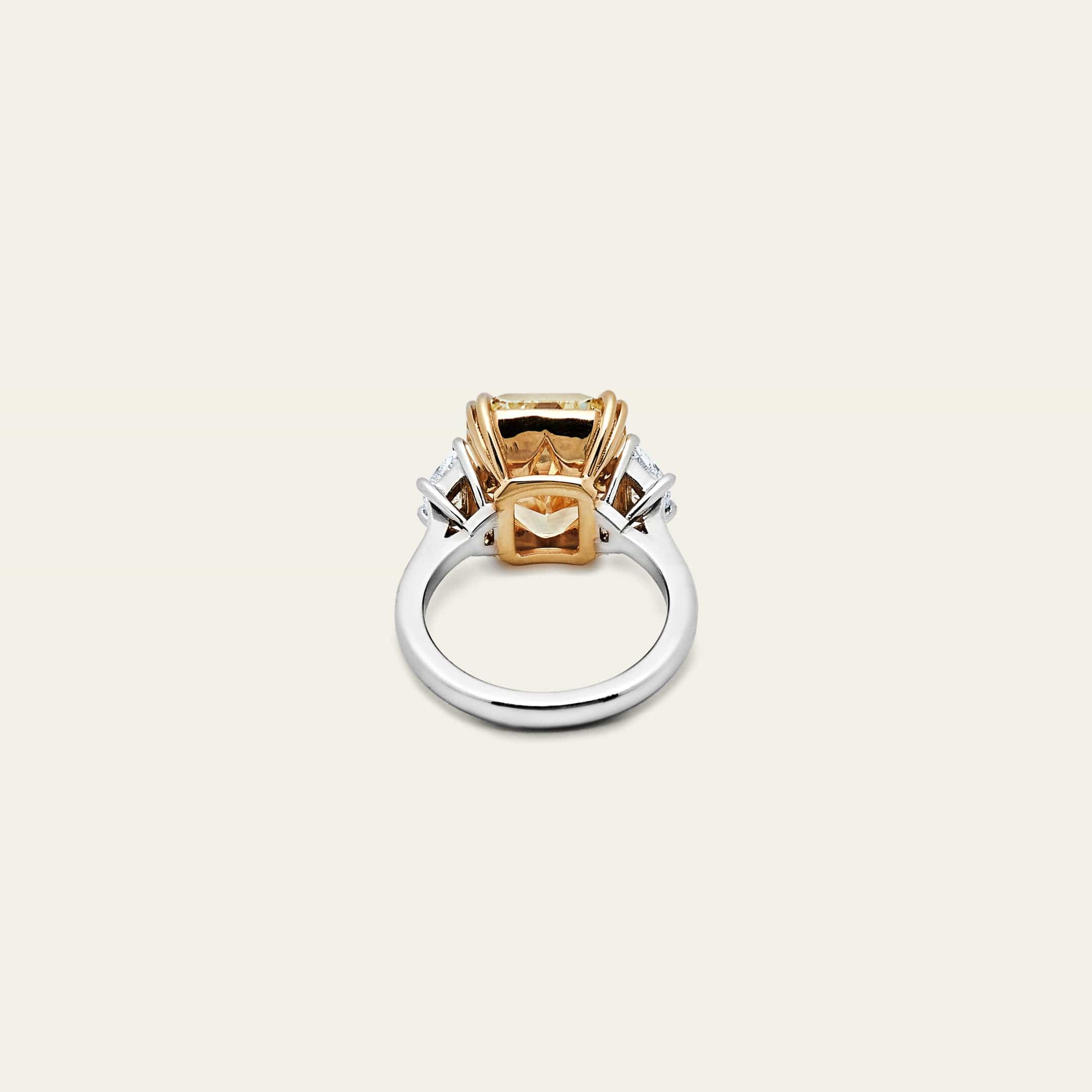 Fancy Intense Yellow Radiant Diamond Ring