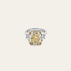 Fancy Intense Yellow Radiant Diamond Ring