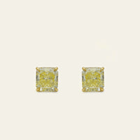 Fancy Yellow Diamond Studs