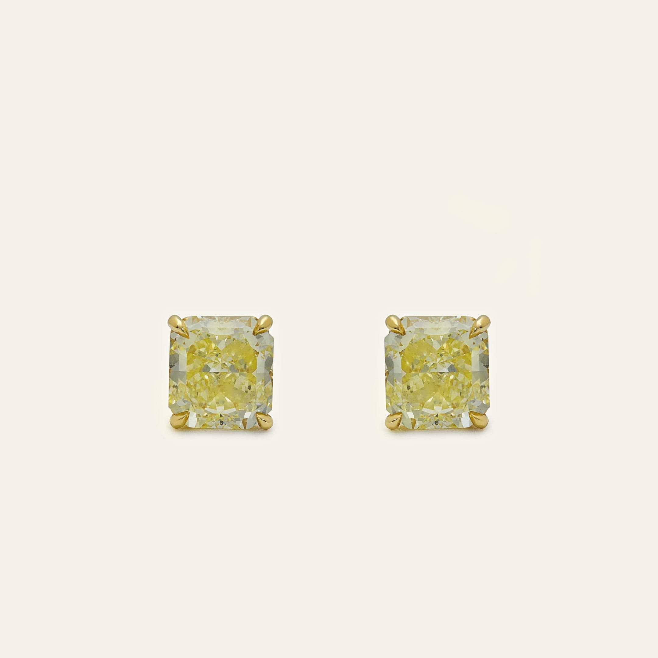 Fancy Yellow Diamond Studs
