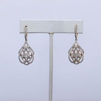 2.34ct. Natural Diamond Earrings Set In 14K Rose Gold