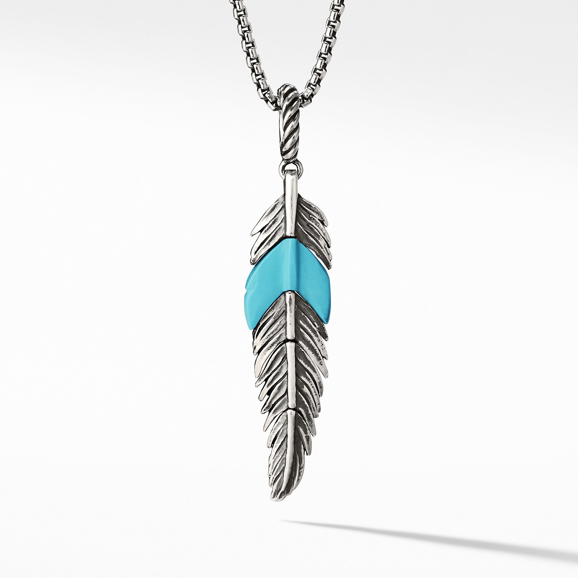 Feather Amulet with Turquoise