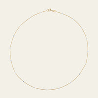 Floating Diamond Rose-Cut Necklace in Yellow Gold