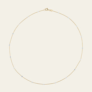 Floating Diamond Rose-Cut Necklace in Yellow Gold