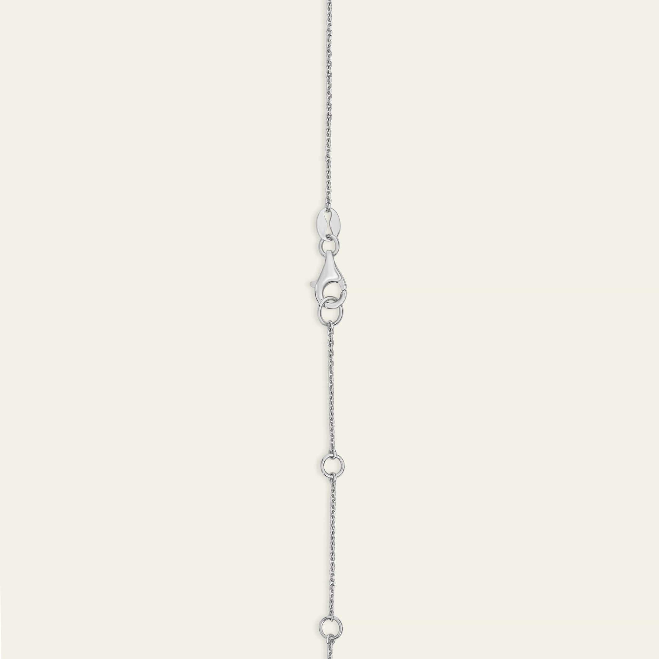 Floating Diamond Tennis Necklace in White Gold