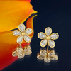 Bezel Set Diamond Floret Studs