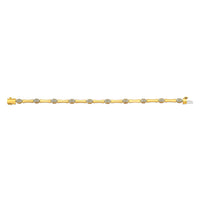 Bamboo Link Bracelet with Pave Diamond Stations