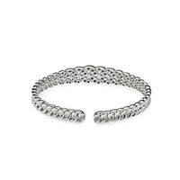 Graduated Pavé White Gold Cuff Bracelet