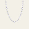 Graduated Rose-Cut Diamond and White Gold Chain Necklace