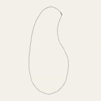 Graduated Rose-Cut Diamond and White Gold Chain Necklace