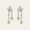 Graff Platinum and White Gold Diamond and Pearl Drop Earrings