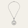 Graff Platinum and White Gold Diamond Microset Bulls' Eye Necklace