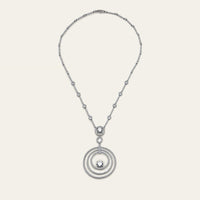 Graff Platinum and White Gold Diamond Microset Bulls' Eye Necklace