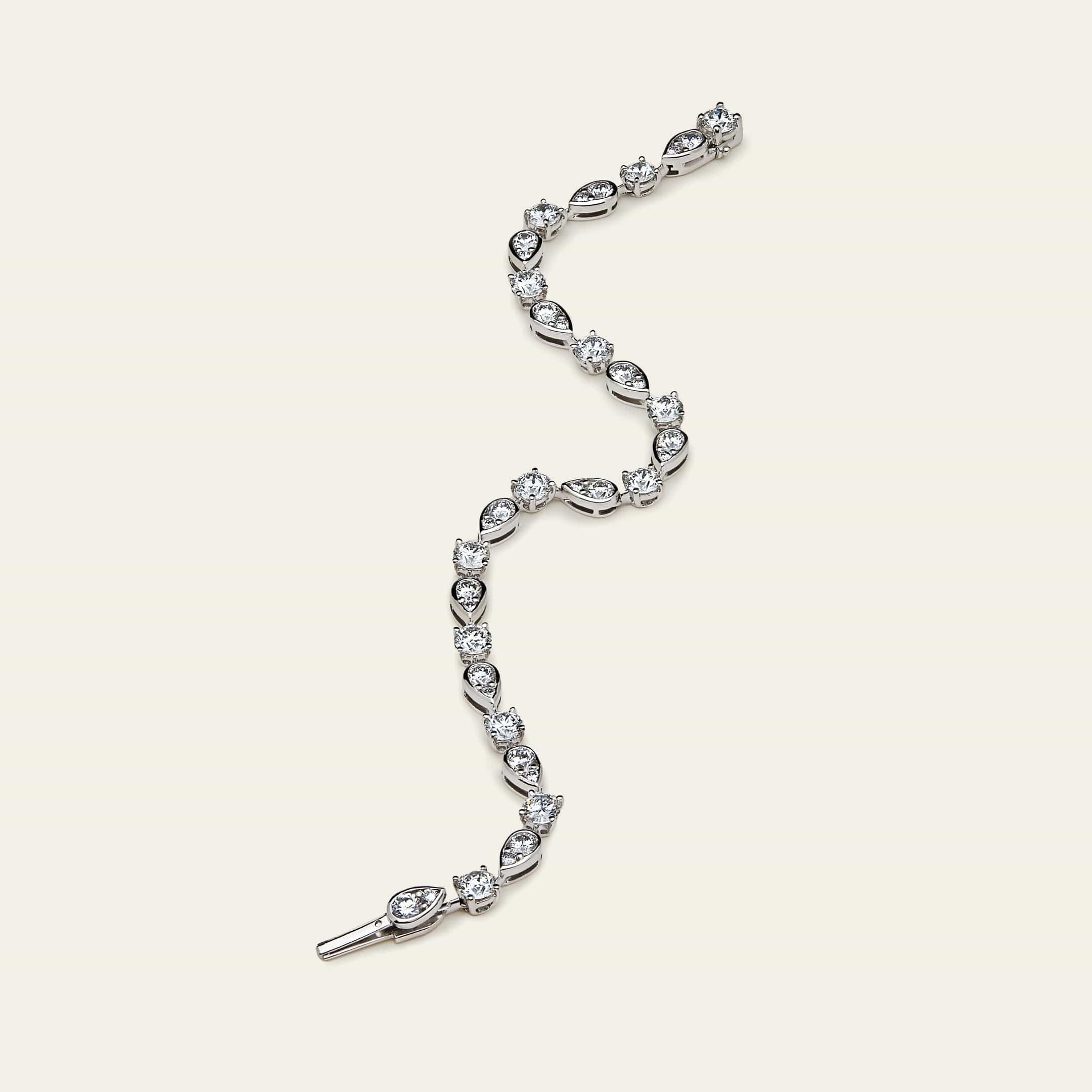 Graff Platinum and White Gold Multi Shape Diamond Bracelet