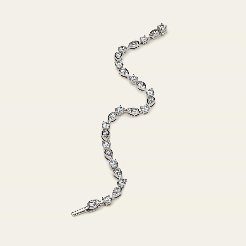 Graff Platinum and White Gold Multi Shape Diamond Bracelet