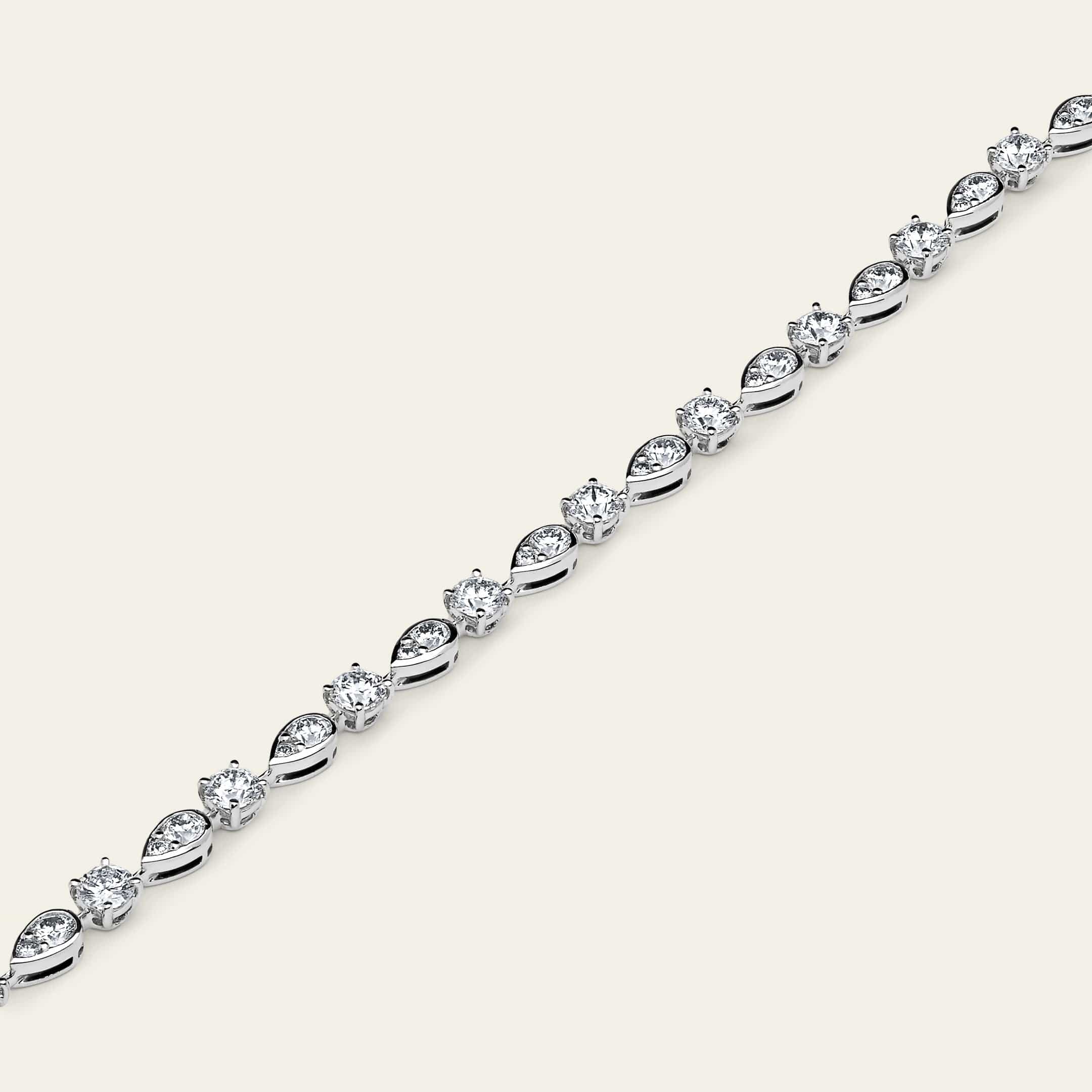 Graff Platinum and White Gold Multi Shape Diamond Bracelet