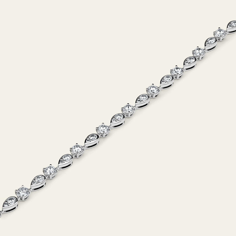 Graff Platinum and White Gold Multi Shape Diamond Bracelet