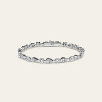 Graff Platinum and White Gold Multi Shape Diamond Bracelet