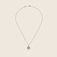 Graff White Emerald Cut and Round Diamond Pendant Necklace