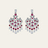 Graff White Gold Ruby and Diamond Chandelier Earrings
