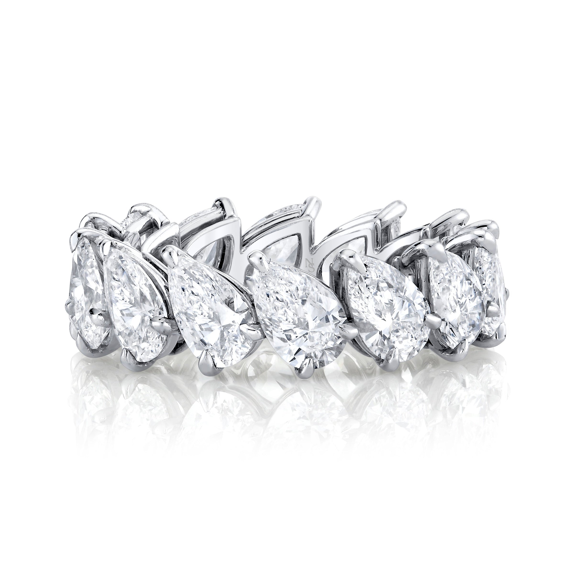 Pear Diamond Eternity Band