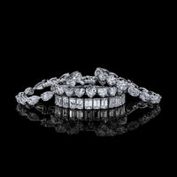 East West Oval Straight Line Diamond Bracelet