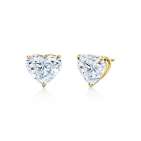 Heart Shaped Diamond Studs