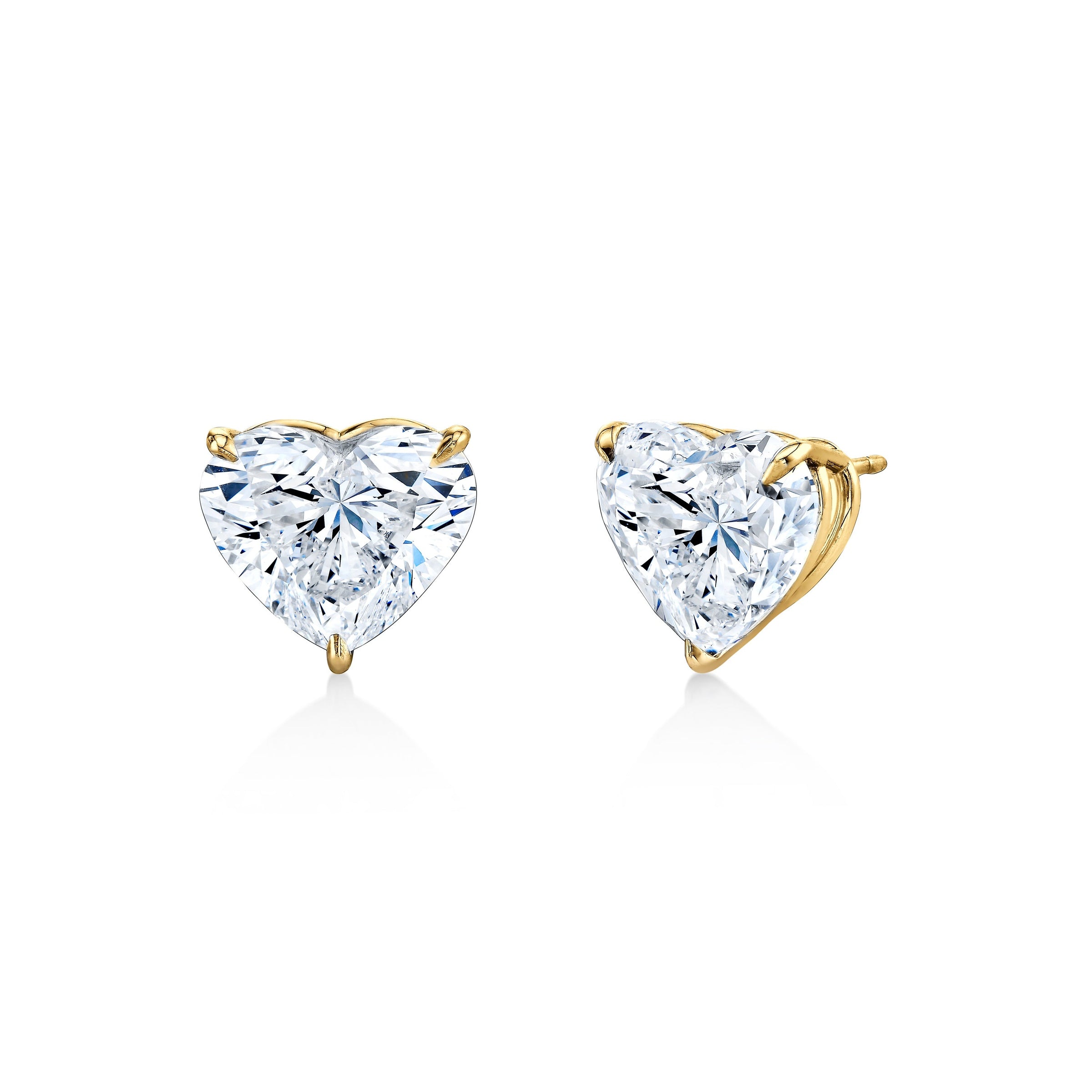 Heart Shaped Diamond Studs