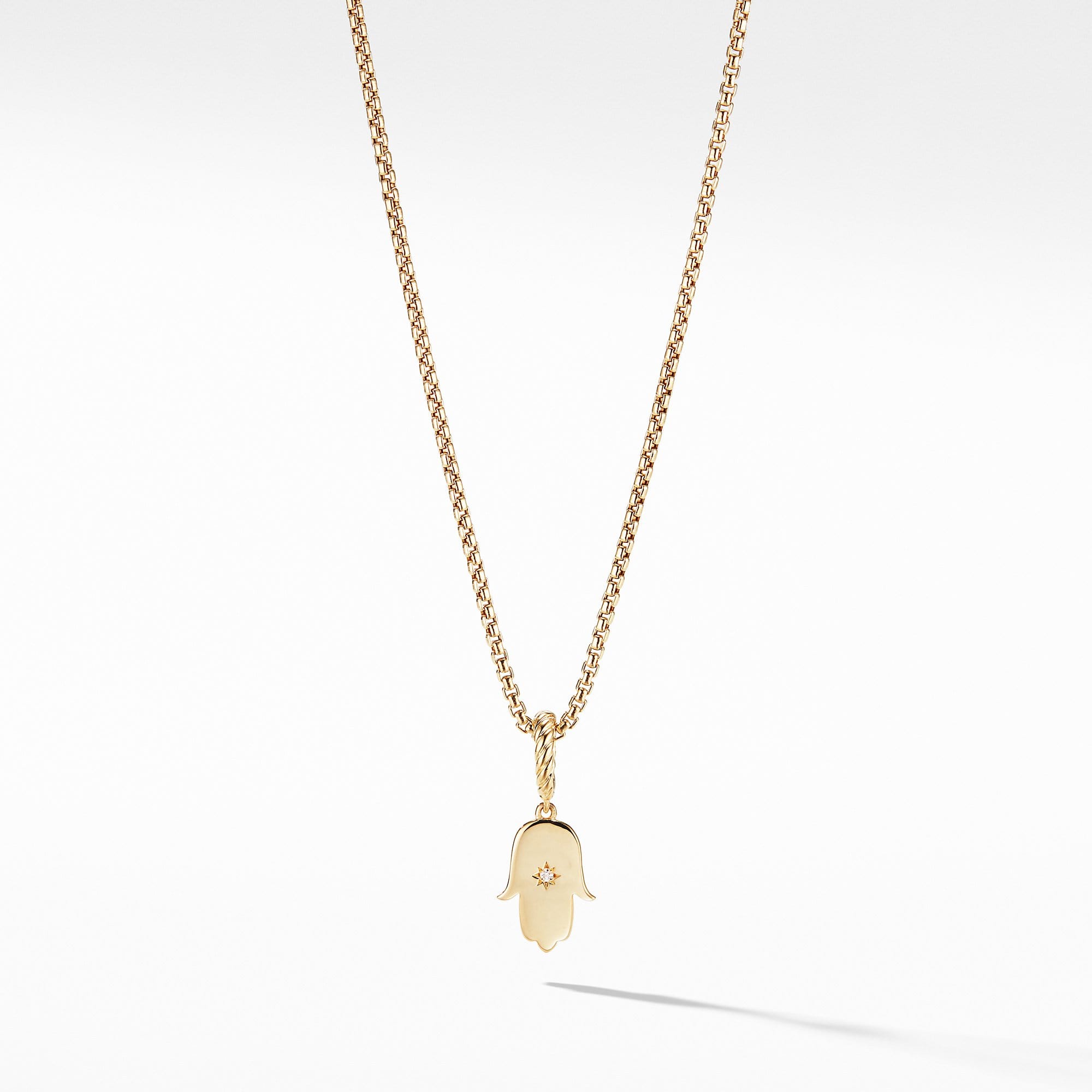 Hamsa Amulet with Diamonds in 18k Gold