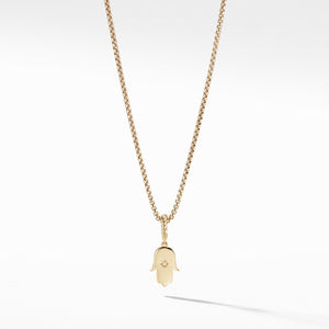 Hamsa Amulet with Diamonds in 18k Gold
