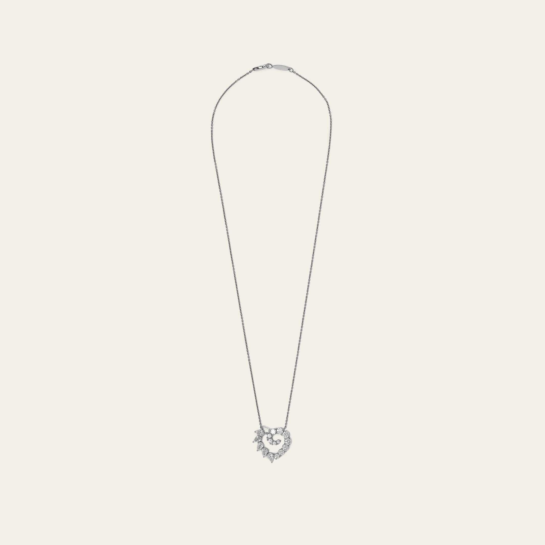 Harry Winston Garland Large Heart Diamond Pendant