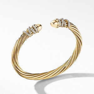 Helena End Station Bracelet in 18K Yellow Gold with Diamonds