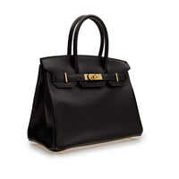 Hermès Birkin Noir 30 Box Leather Gold Hardware