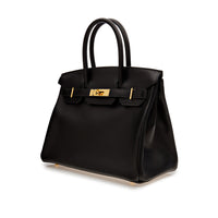 Hermès Birkin Noir 30 Box Leather Gold Hardware