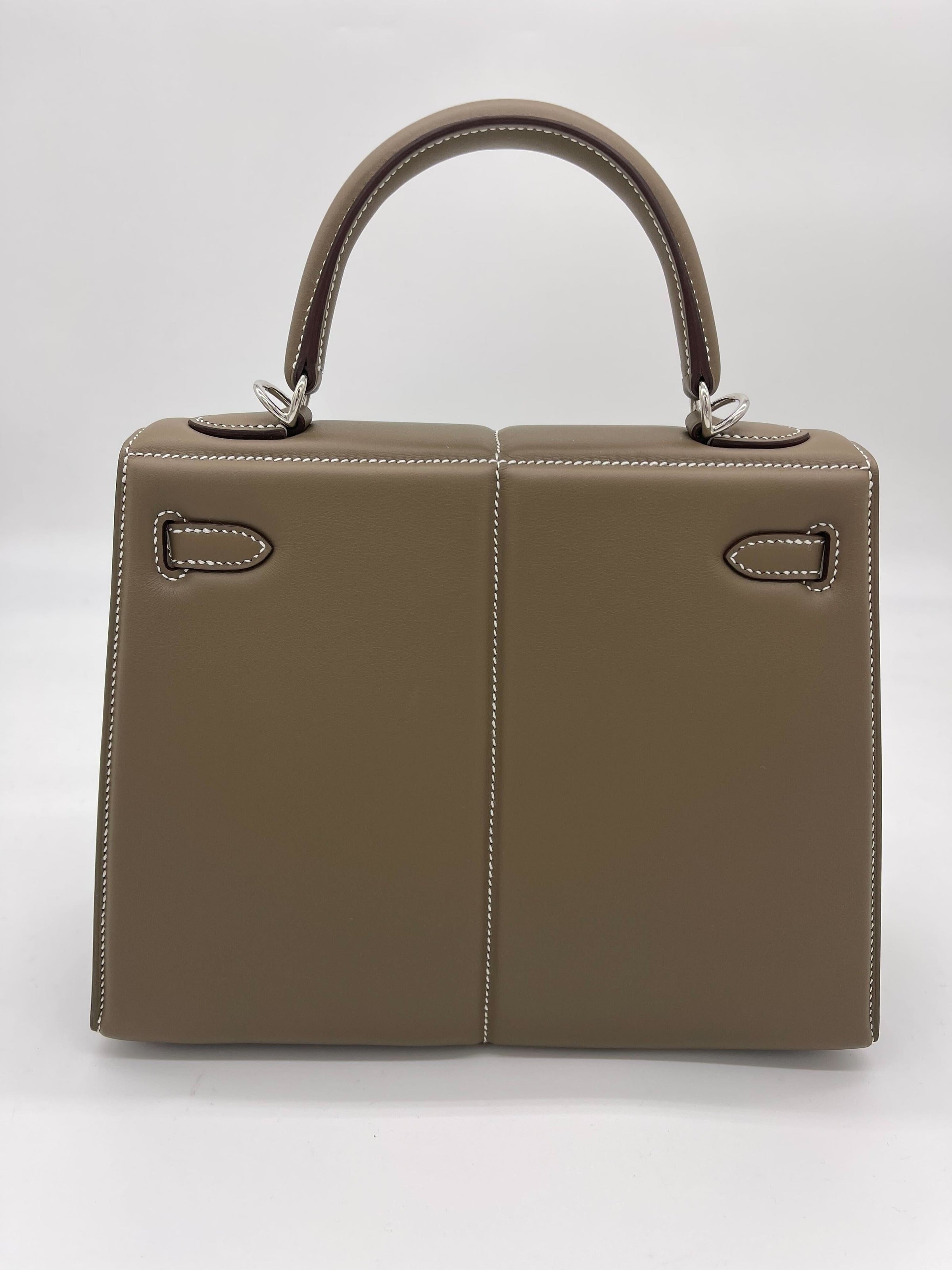 Hermès Etoupe Kelly 25 Swift Padded Palladium Hardware Limited Edition