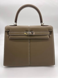 Hermès Etoupe Kelly 25 Swift Padded Palladium Hardware Limited Edition