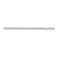 Heart Shape Straight Line Diamond Bracelet