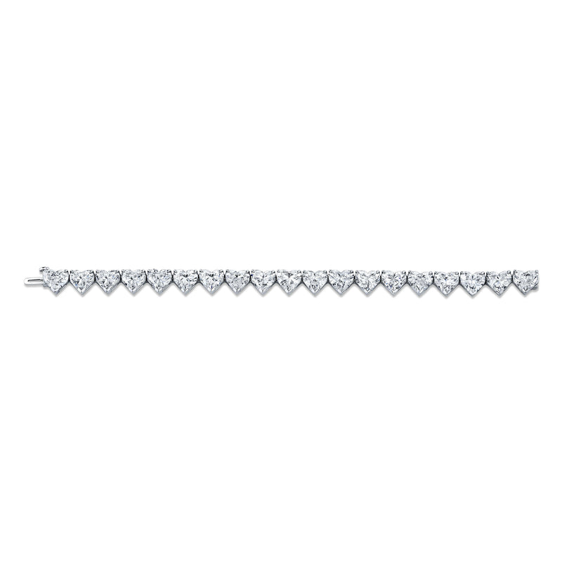 Heart Shape Straight Line Diamond Bracelet