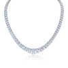 48.59 Carat Graduated Riviera Radiant Cut Diamond Necklace